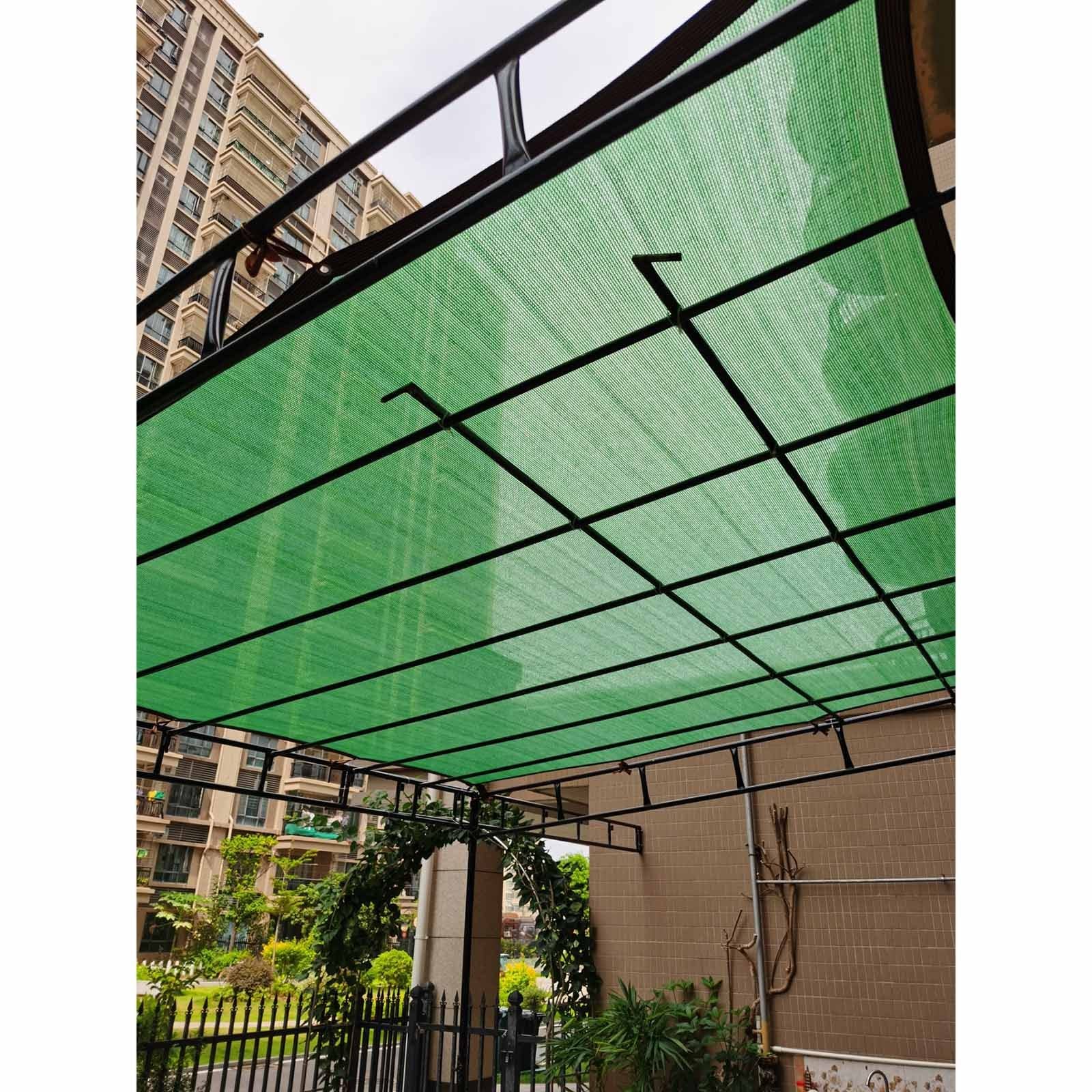 Solar Sombra Paño Verde,Malla Sombreadora 85%,Tela De Sombra,Red De Sombra con Ojales,Malla De Sombra para Terraza Jardín Invernadero,Transpirable/Resistente Al Desgarro,Green-3x7m(9.8 * 23ft)