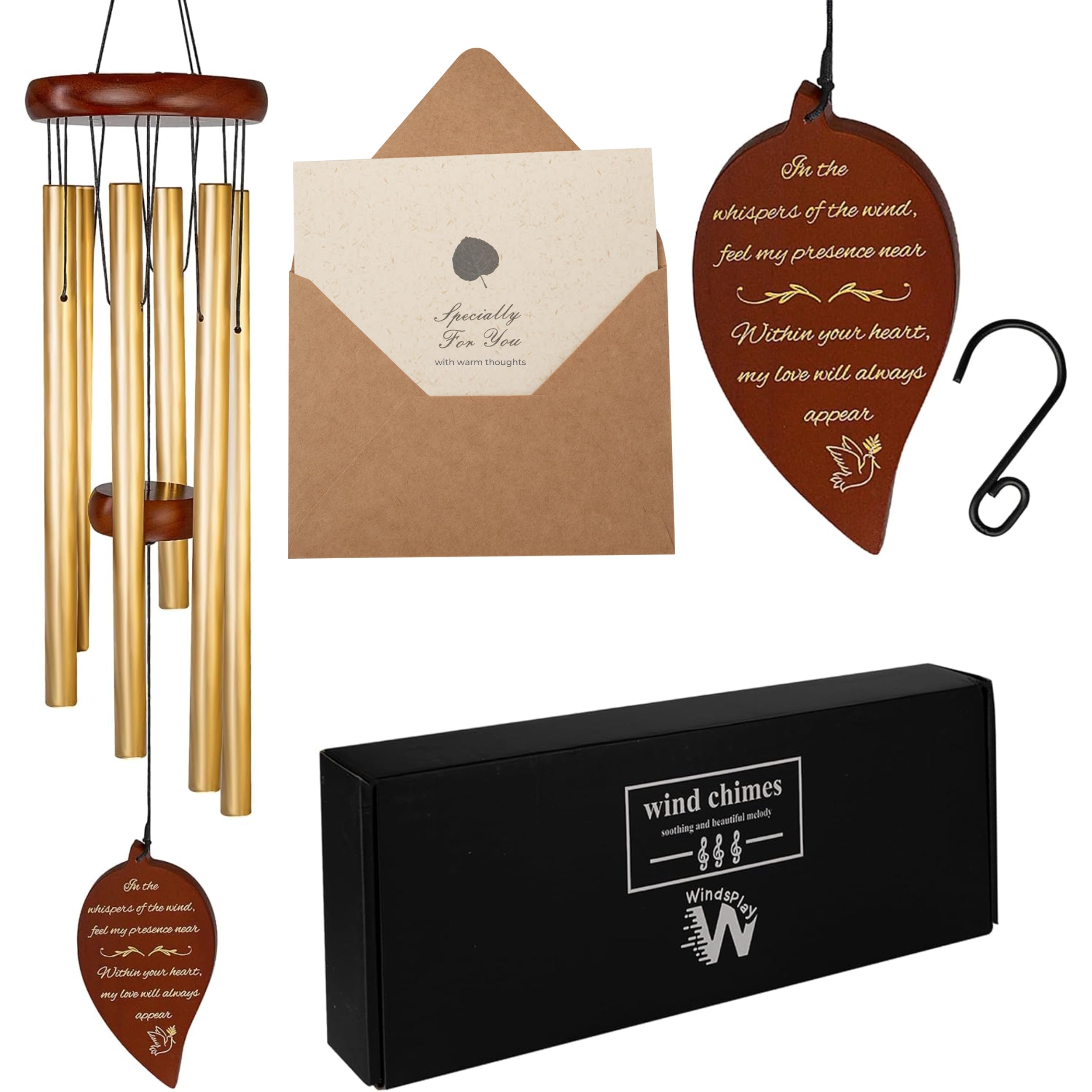 Best Memorial Wind Chimes for Outside - 32.5" Sympathy Wind Chimes Memorial Gifts for Loss of Loved One - in Remembrance Gifts - Best Bereavement Gift Idea for Loss of Loved One - Unique Funeral Gift