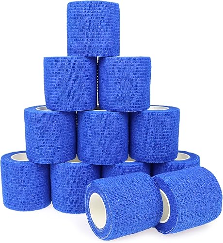 Vendaje autoadhesivo cohesivo de animales, cinta autoadhesiva de primeros auxilios para perros, gatos, caballos, pájaros y muñeca para curación de 2