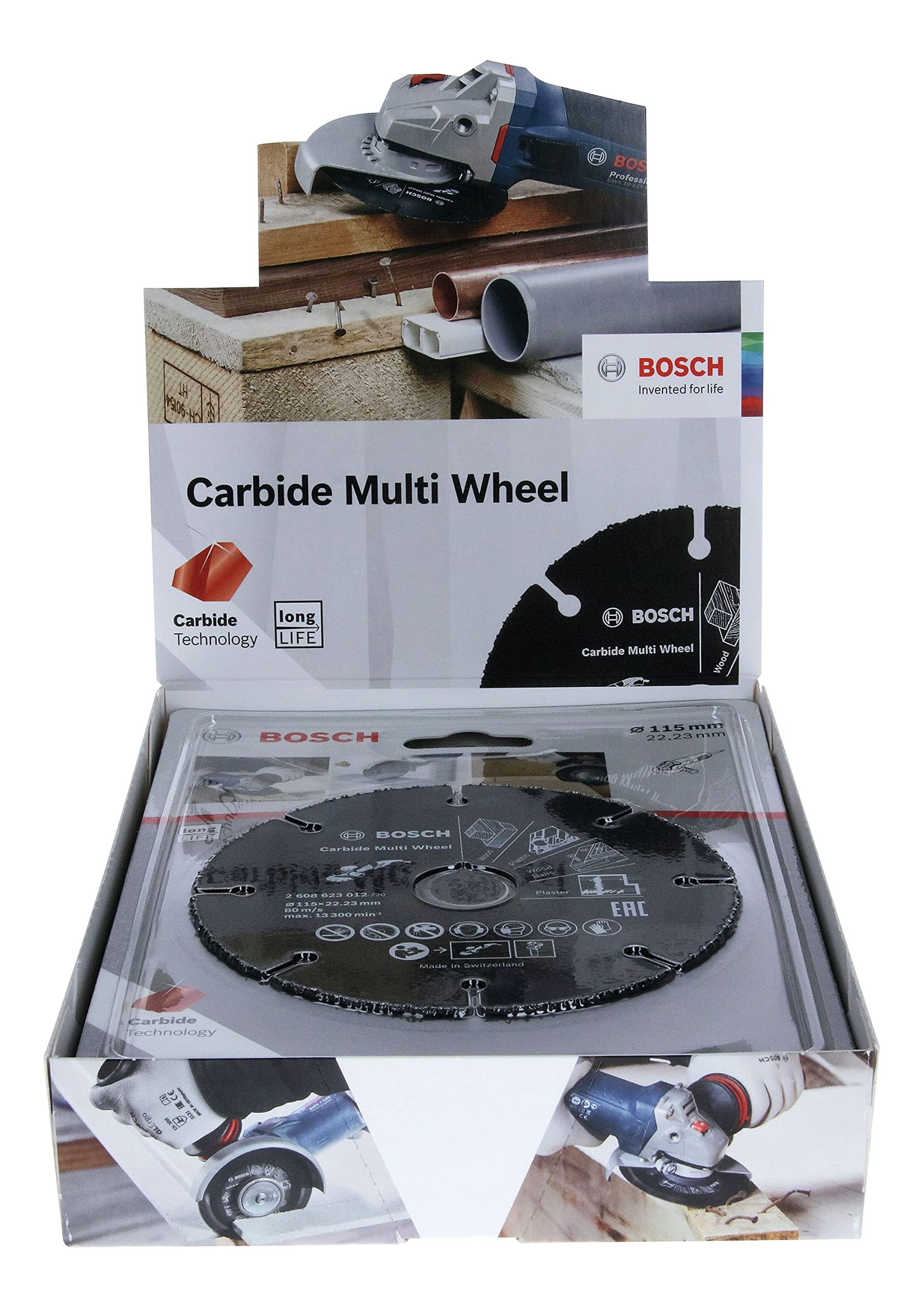 Bosch Professional Trennscheibe Carbide Multi Wheel, 125mm, schwarz
