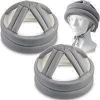Woanger 2-Pack Adjustable Anti-Fall Safety Helmet for Seniors Adults - Soft Breathable Head Protection for Elderly Fall Prevention (Gray)