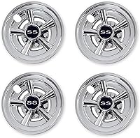 NOKINS 8-Inch SS Golf Cart Wheel Covers Hub Caps Set of 4 for EZGO, Yamaha, Club Car - Chrome 5-Spoke, Easy Install
