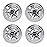 NOKINS Golf Cart Hubcaps 8 Inch Set of 4, Club Car/Ezgo/Yamaha Tires Wheel Covers,Chrome Accessory & Accessories