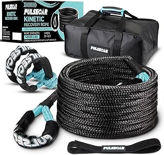 Kinetic Recovery Tow Rope with Soft Shackles