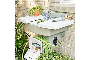 BrylaneHome Outdoor Wall Mounted Outdoor Garden Sink