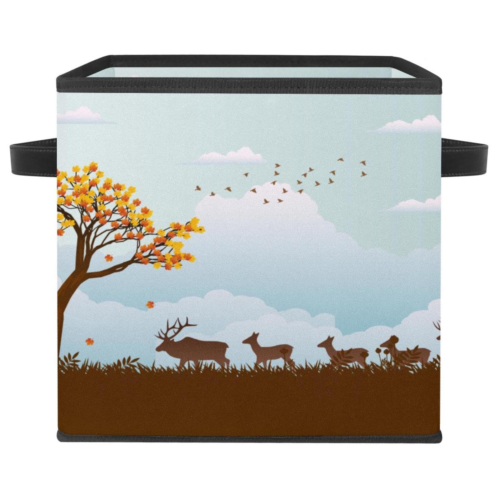 Boîte de rangement pliable cube en tissu pour livres et jouets