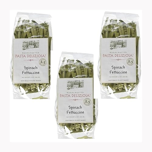 Pasta Deliziosa! Handcrafted Pasta, Spinach Fettucine, 12 ounce – 3