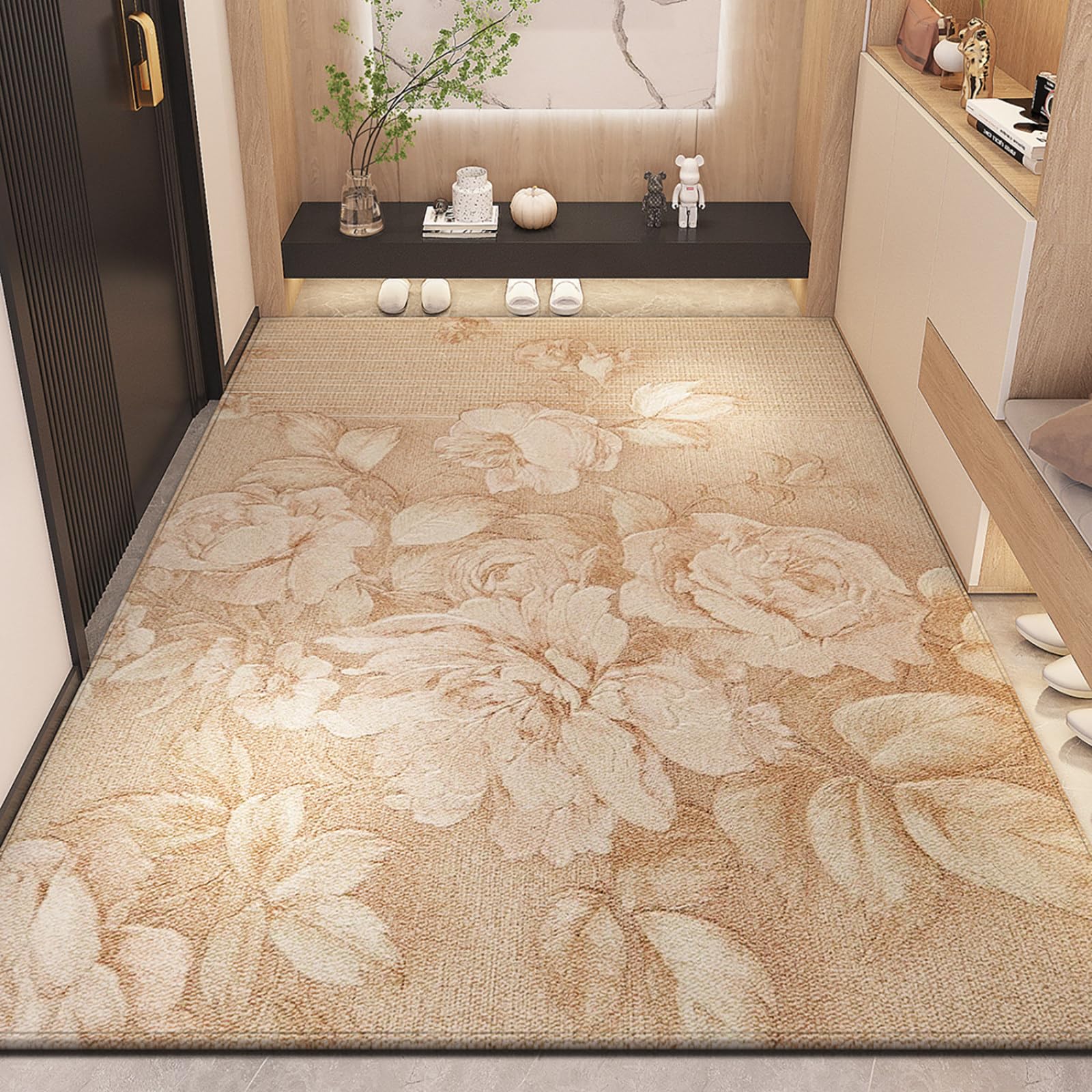 Tapis entrée 90x150 cm lavable en machine et antidérapant pour cuisine