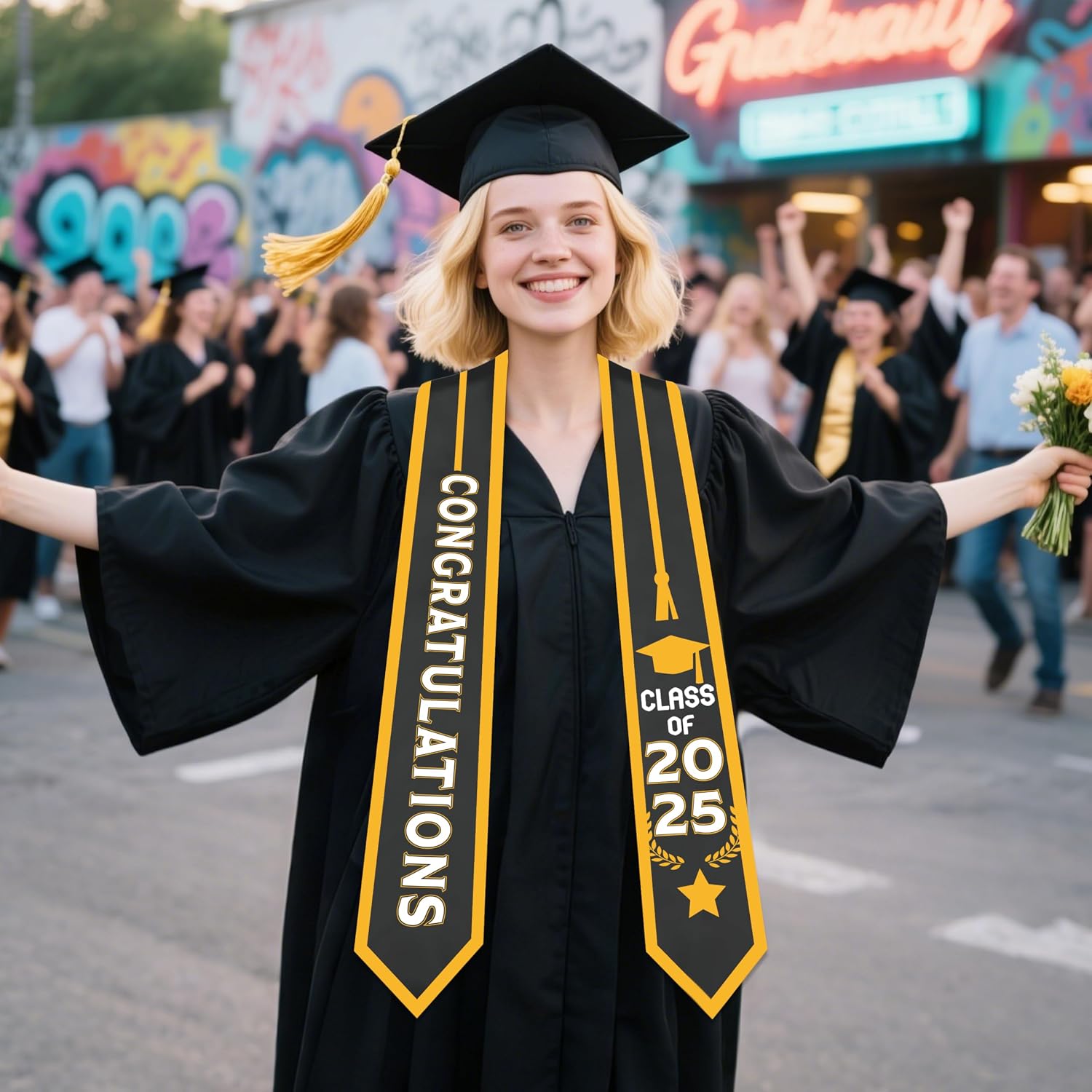 Congrats Grad Sash Congratulations Stole Class of 2025 High School College Graduates Sash
