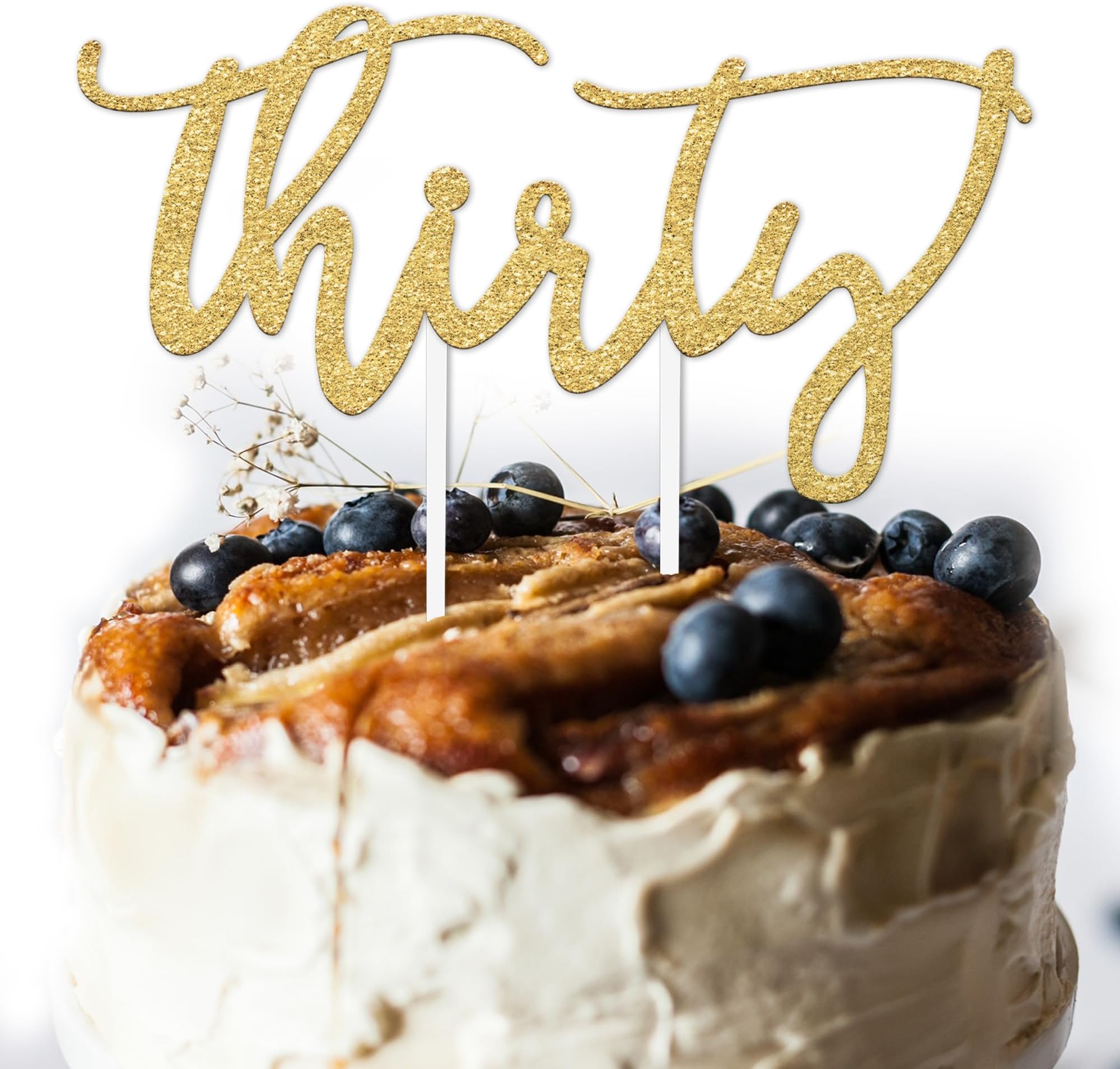 Merry ExpressionsHappy 30th Birthday - Thirty, Gold Cake TopperThe Forest Stewardship Council