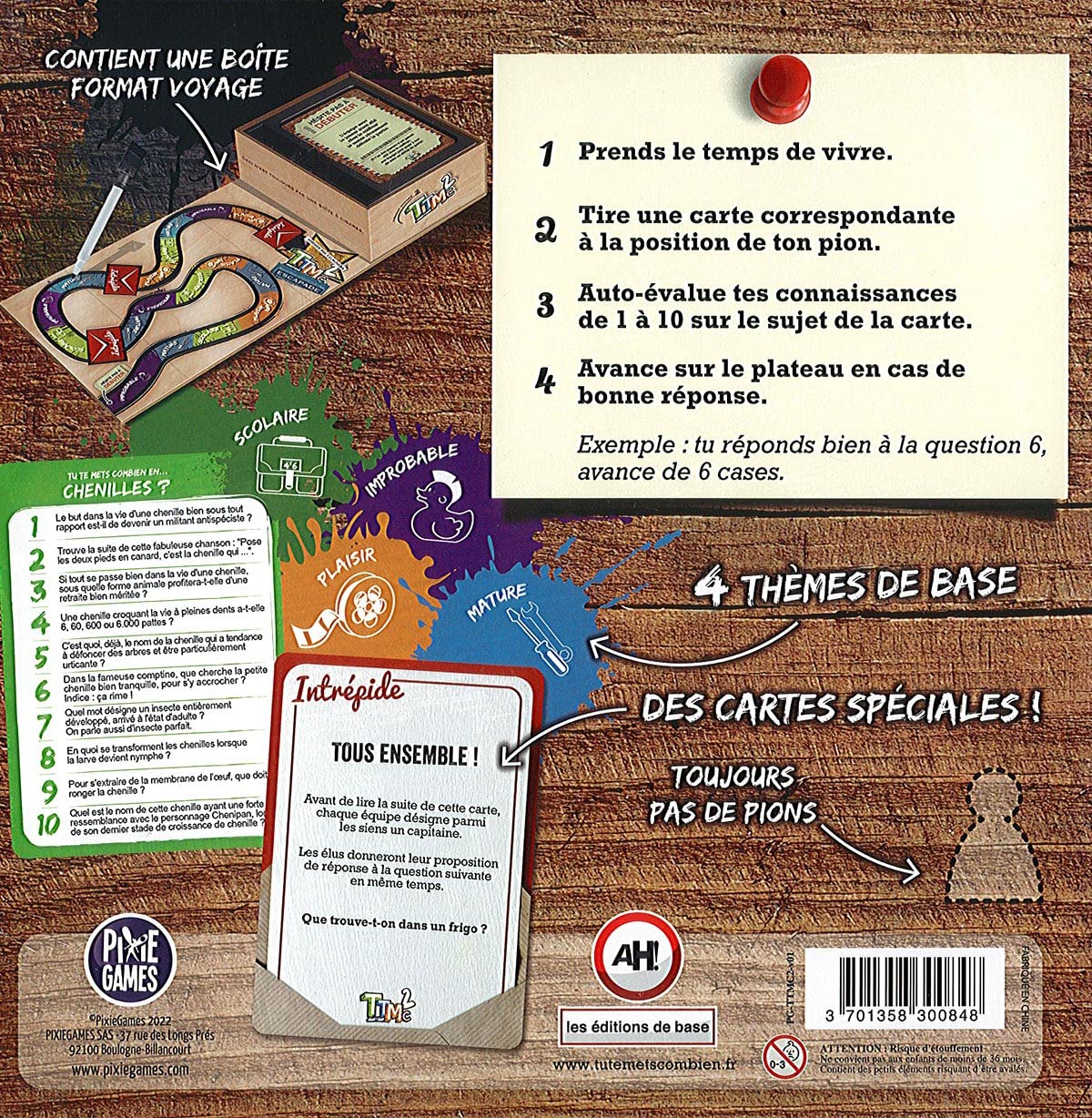 Set giochi in francese Te Mets Quanto TTMC 1 + TTMC 2 + il complemento naturale + il supplemento belga + 1 apribottiglie Blumie (Full Pack)