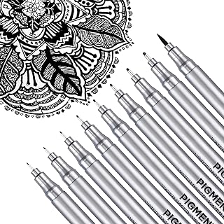 Dyvicl Black Micro-Pen Fineliner Ink Pens - Waterproof Archival Ink Micro Fine Point Writing Drawing Pens for Sketching, A...