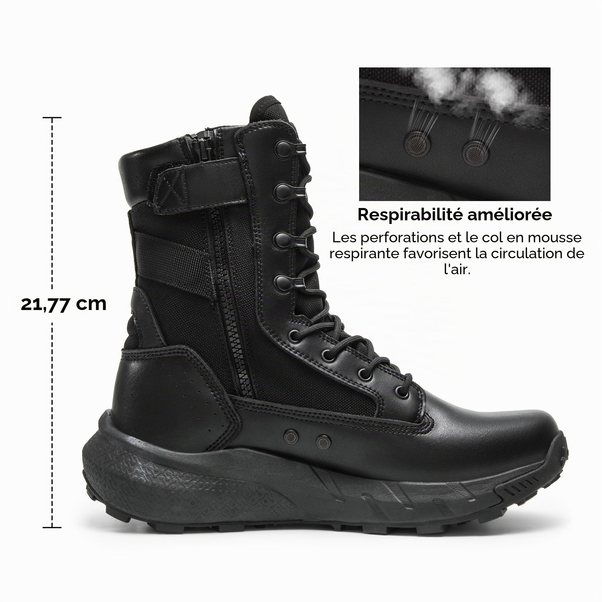 NORTIV 8 Bottes Militaires pour Hommes Bottines Tactiques Bottes de Combat Antidérapantes