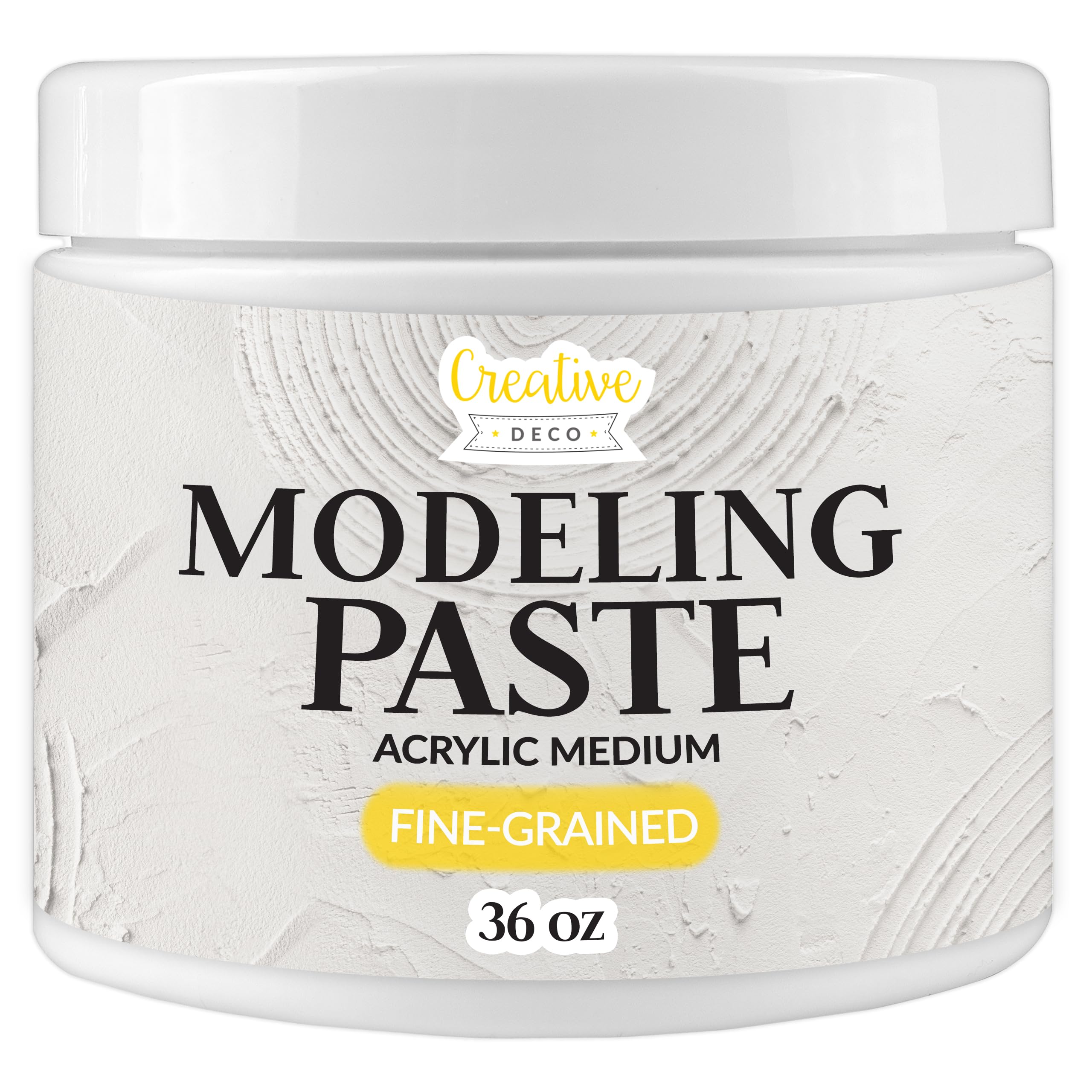 Modelling Paste Fine-Grained | 1 kg | White Texture Medium for Art Project, DIY, 3D Effect, Structure With Acrylic Paint