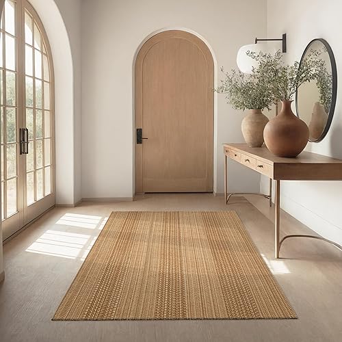 3x5 ft Area Rug - Machine Washable Non-Slip Boho Rug