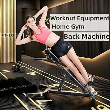 ComMax Roman Chair Back Extension Bench Foldable Workout Bench Machine for Home GYM Adjustable Glute Bench Back Trainer