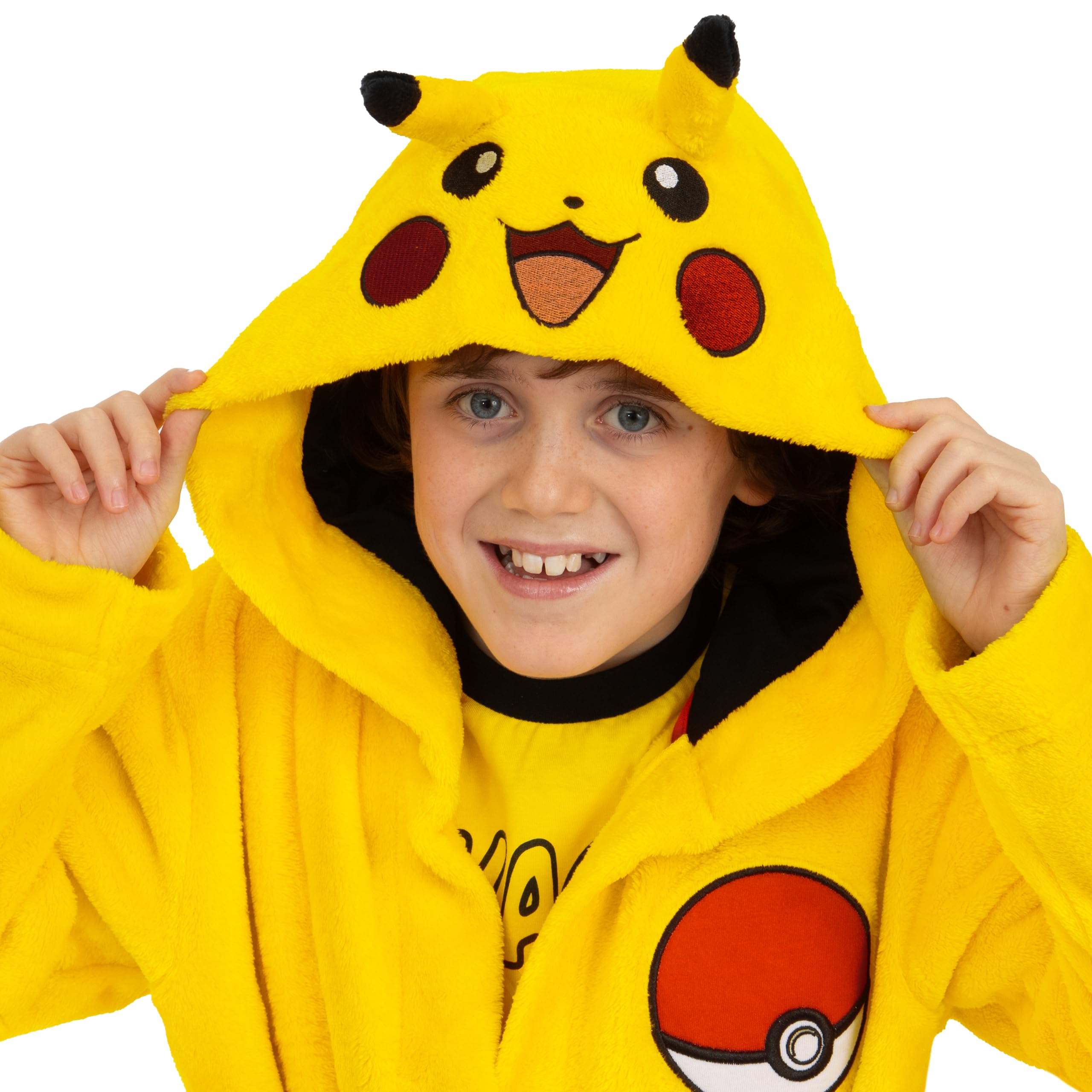 Szlafrok Dziecięcy Pokémon Pikachu Dla Chłopców, Szlafrok Dziecięcy Pikachu Z Uszami 3D, Dziecięcy Z Polaru