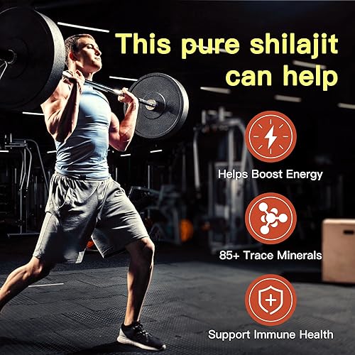 Miniatura 3 de Gomitas Shilajit del Himalaya para hombres y mujeres, enriquecidas con ácido fúlvico, más de 85 minerales traza y ashwagandha, energía y apoyo