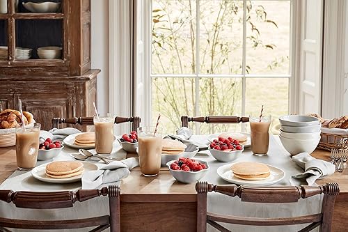 Miniatura 6 de Portmeirion Sophie Conran Arbor - Platos llanos con forma orgánica, juego de 4 unidades (gris paloma)