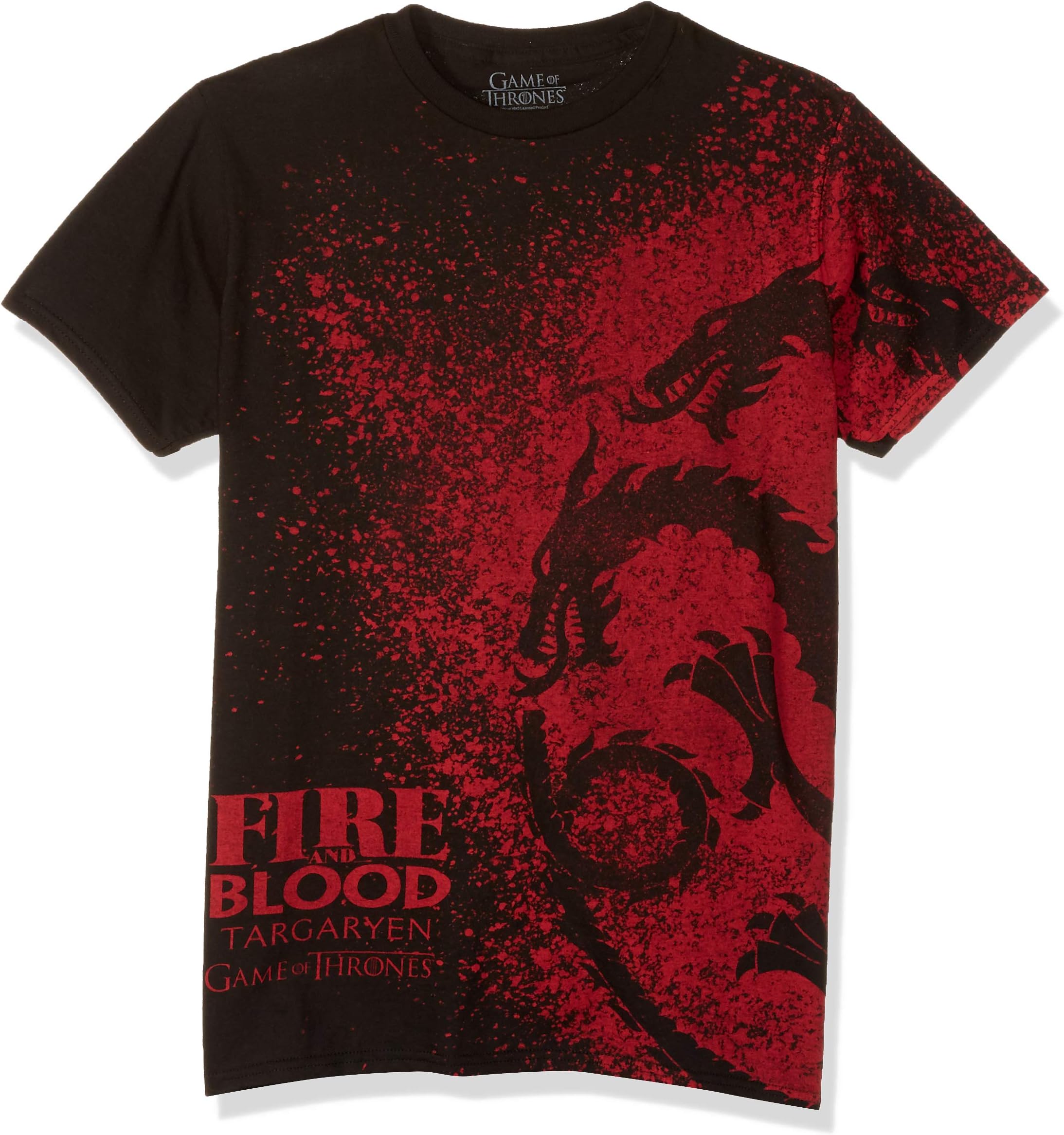 Men's Fire and Blood Splatter T-Shirt