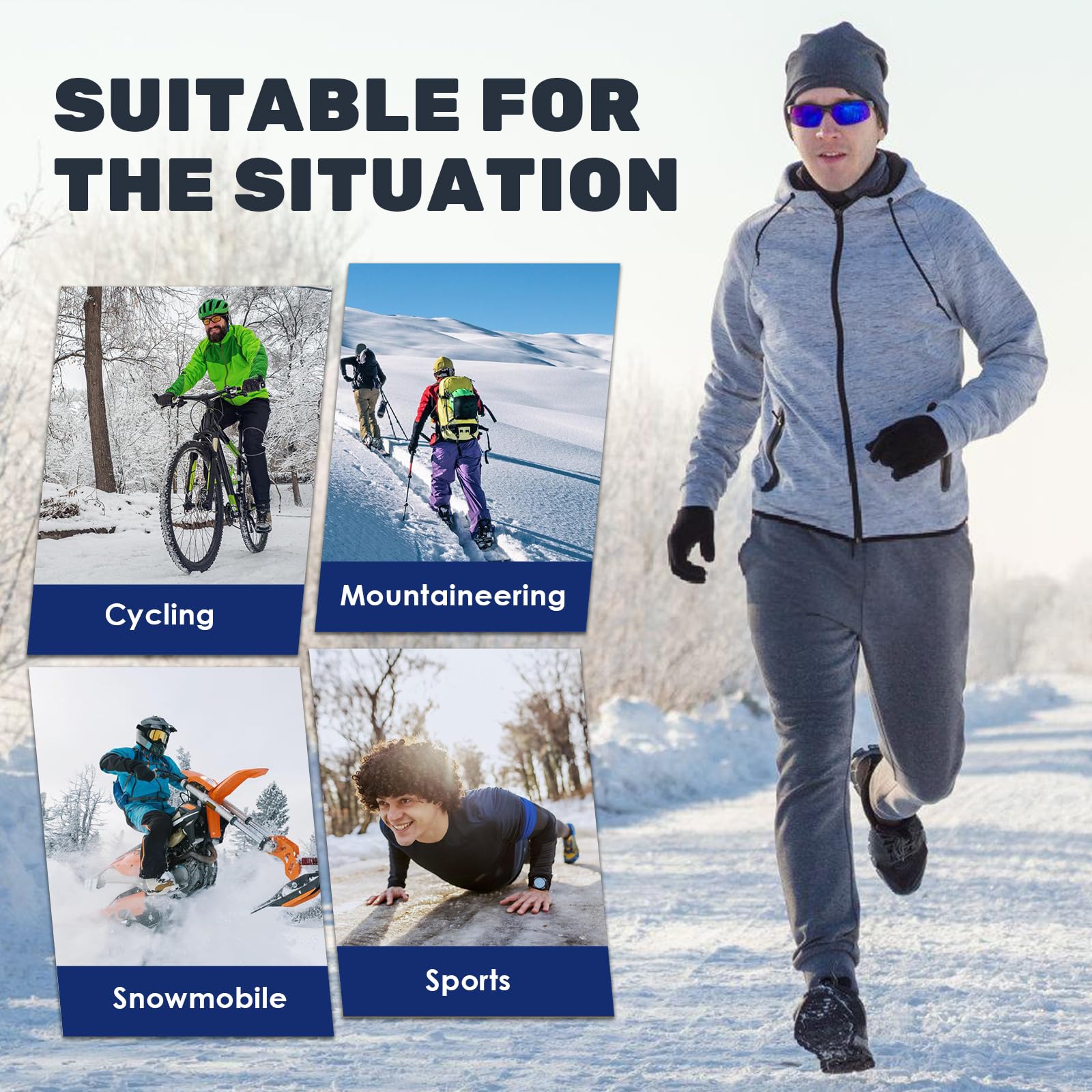 Guantes de Esquí para Hombre y Mujer,Guantes Esqui Impermeables,Guantes de Invierno Impermeable para Hombre y Mujer,Waterproof and Warm Gloves Suitable for Outdoor Skiing Activities