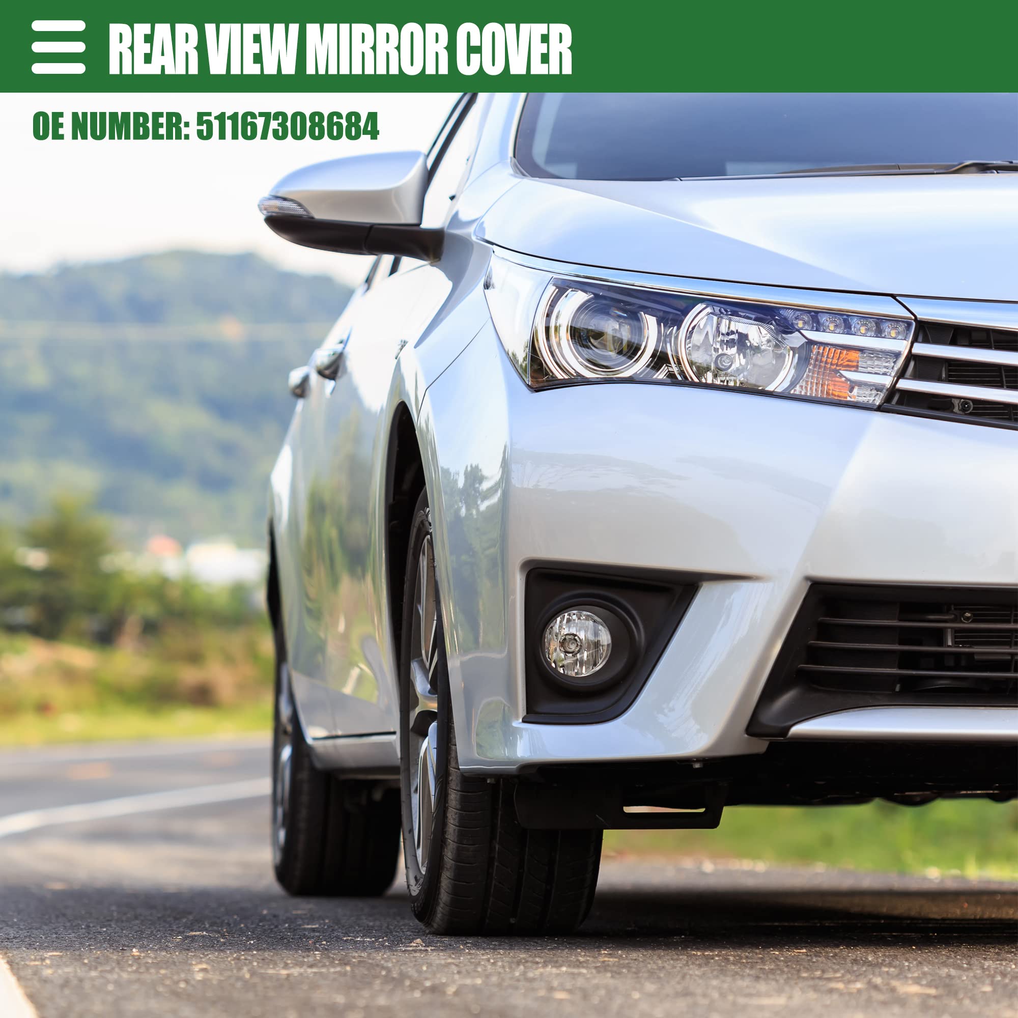 Amazon.com: Motoforti Right Passenger Side Mirror Cover, Rearview  