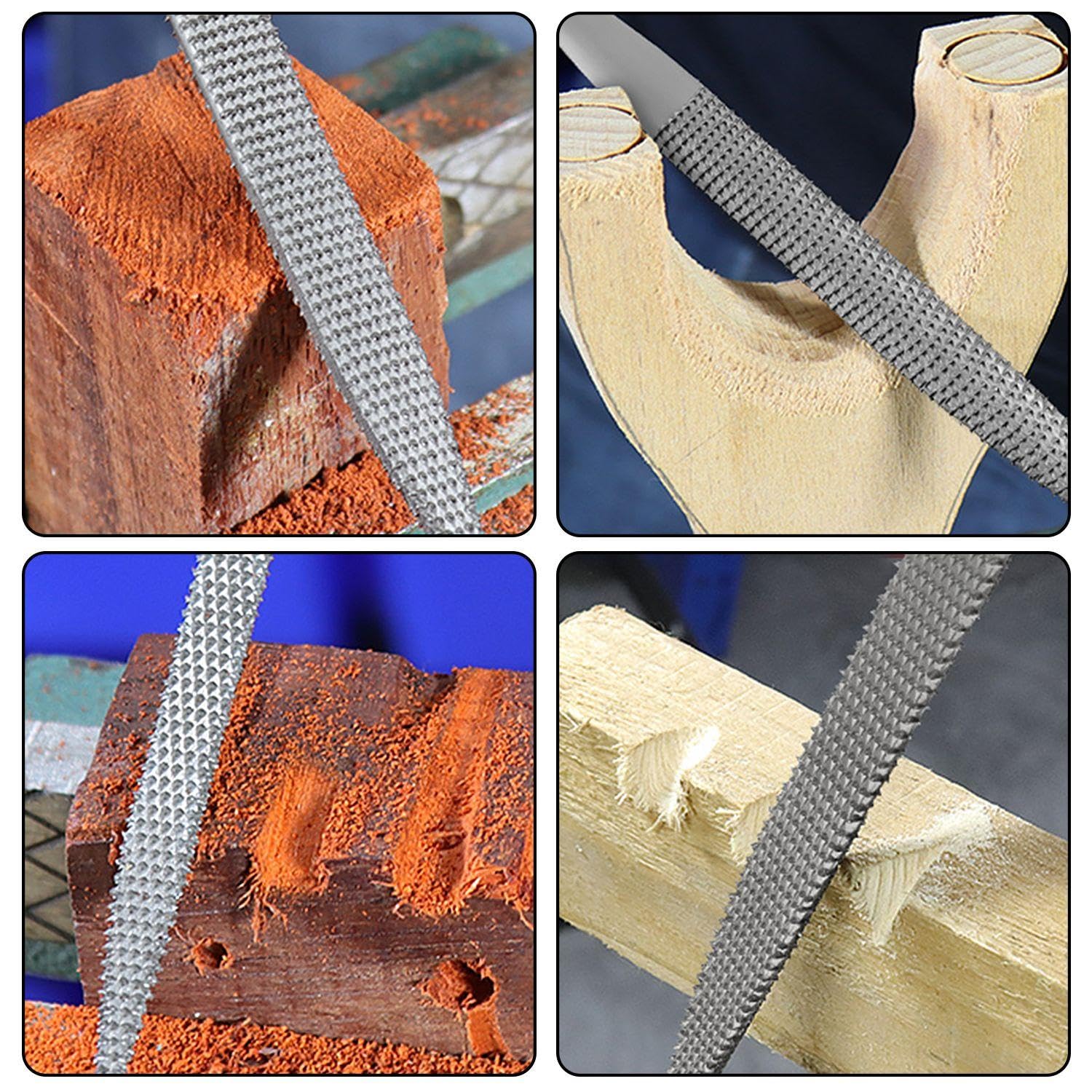 10 Pezzi Di Strumento Di Macinazione Frustrazione Coltello, Acciaio Ad Alto Tenore Di Carbonio Frustrazione Coltello, Non-Slip Rivestito In Gomma Maniglia, Tra Cui Flat File, File Rotondo.
