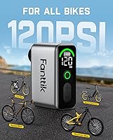 Vista 7 de Fanttik X10 Ace Tiny Mini bomba eléctrica para bicicleta, bomba de aire compacta de 120 PSI con válvula Presta y Schrader, bomba eléctrica