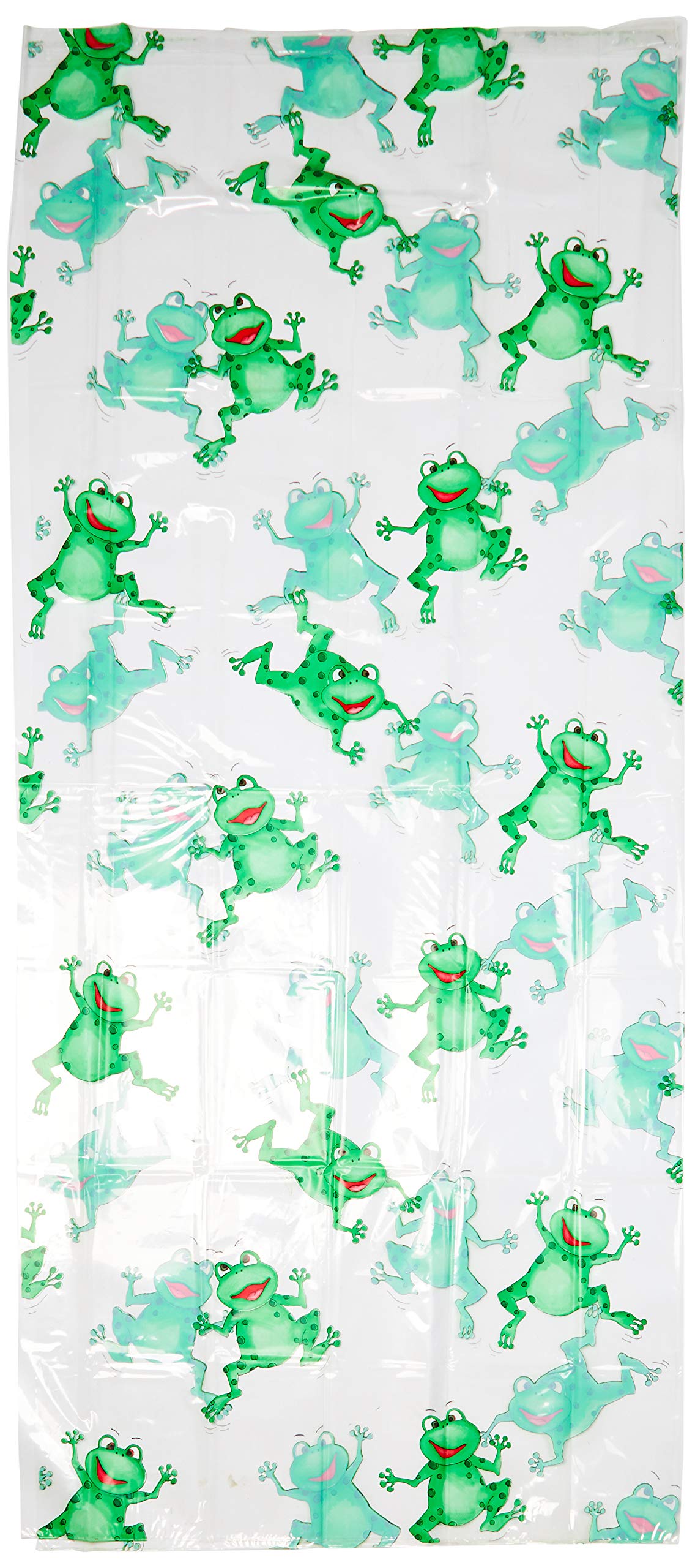 Spirella Lifestyle Plastic Curtain – Green Frog 180 x 200 1106485, Standard, Single