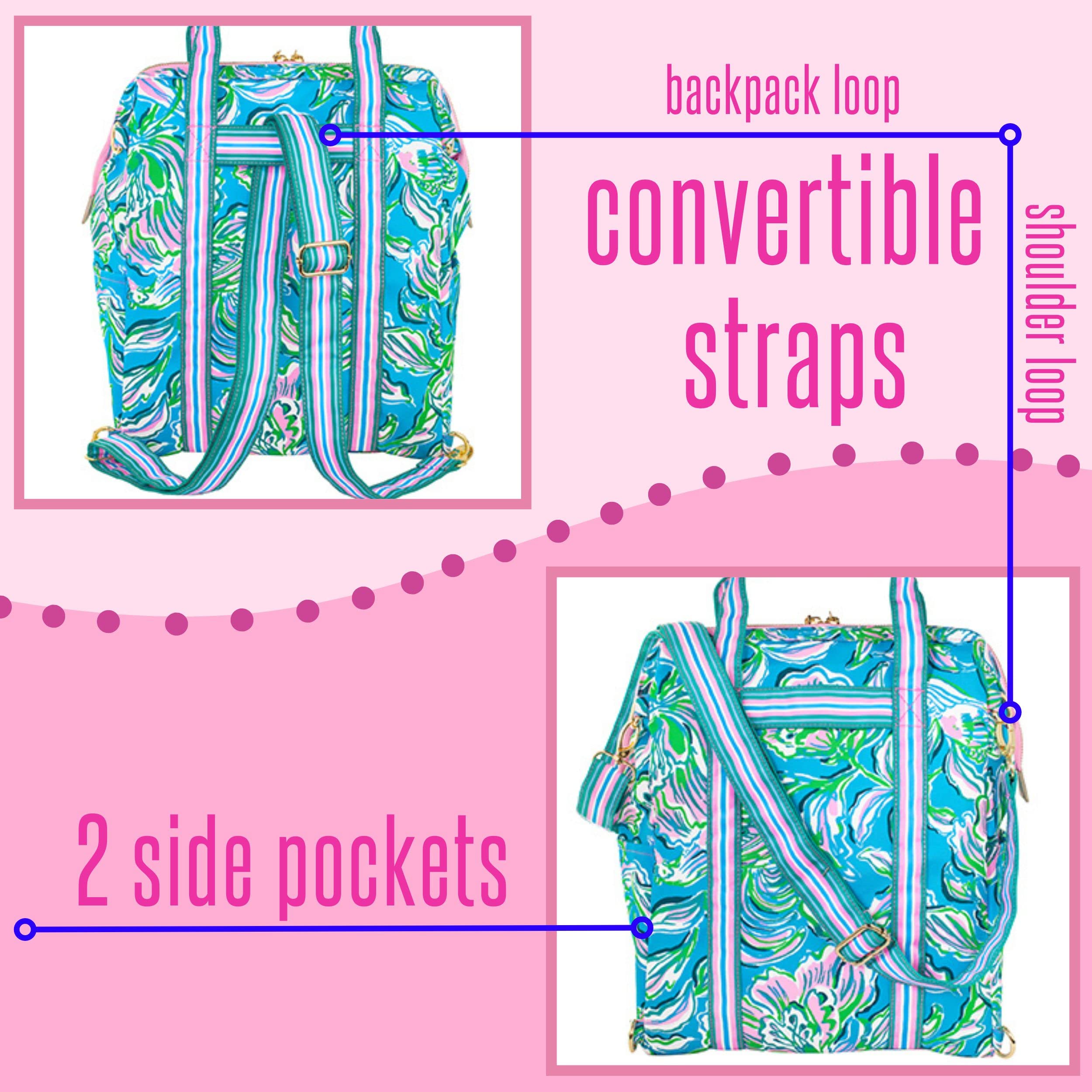 Lilly Pulitzer Backpack Cooler, Coming in Hot Amazon.com: Lilly Pulitzer Insulted Backpack Cooler Large  main image 2