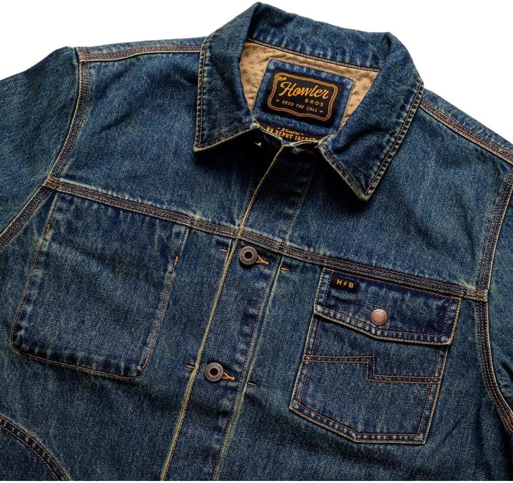 Petty Mid Wash Denim Depot Jacket by HOWLER BROTHERS - Image 5