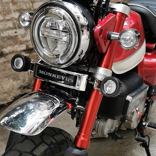 Miniatura 2 de Kit de luz auxiliar LED con conector compatible con Honda Monkey 125 Z125M Z125MA (2019-actual) (blanco #2)