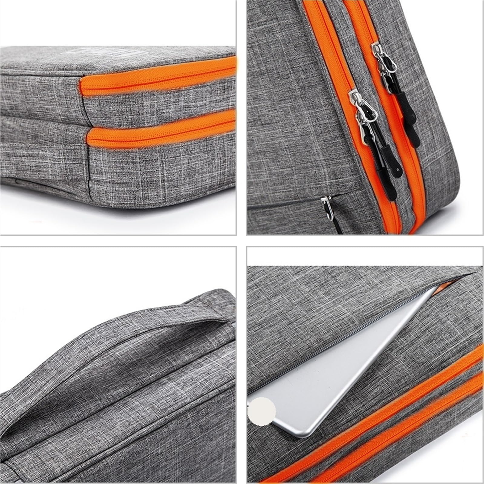Borsa Organizer Cavi Borsa for accessori elettronici a doppio strato, con scomparti separati, strisce staccabili, custodia organizer portatile for dischi rigidi e cavi(Gray)