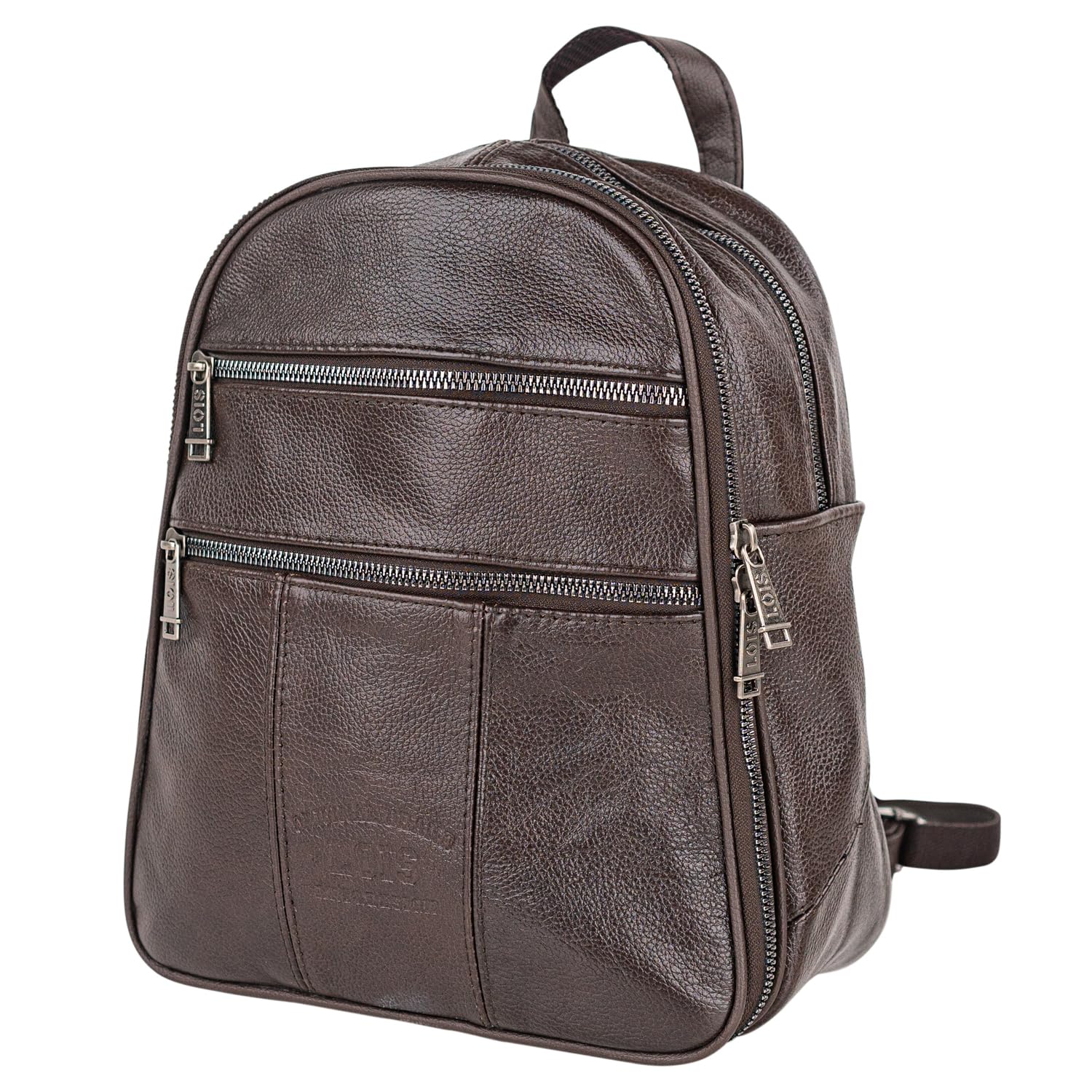 Zainetto Unisex in Vera Pelle, Mini Zaino Compatto per Città e Viaggio, Tas