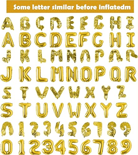 Miniatura 3 de Cartel de globos de feliz cumpleaños con frase personalizada, letras del alfabeto de 16 pulgadas, globos de aluminio de Mylar (dorado)