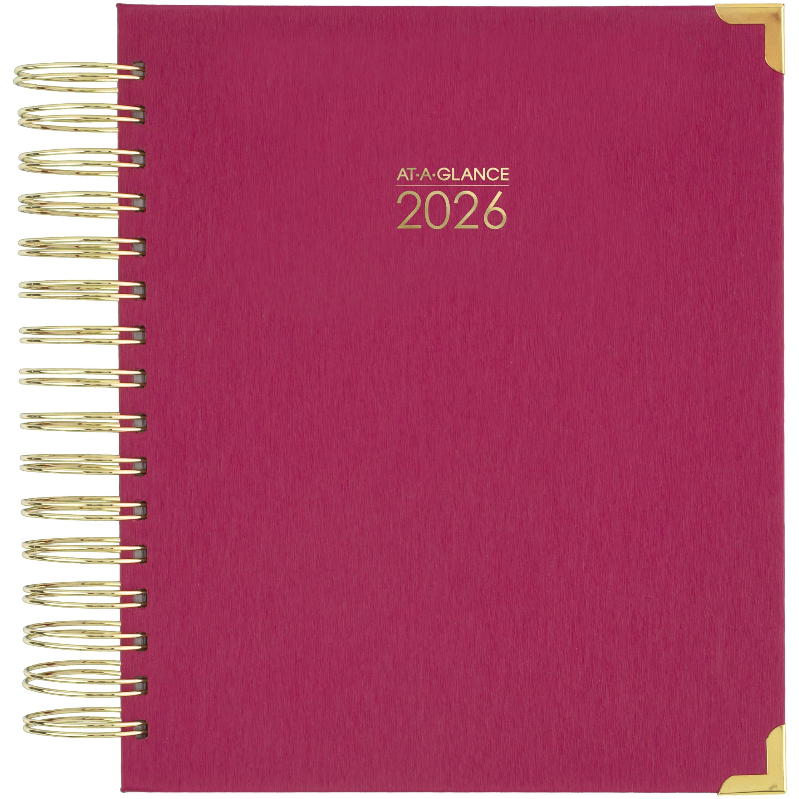 AT-A-GLANCE 2026 Planner, Daily & Monthly, 7" x 8.75", Medium, Hardcover, Harmony, Berry (6099-806-59-26)