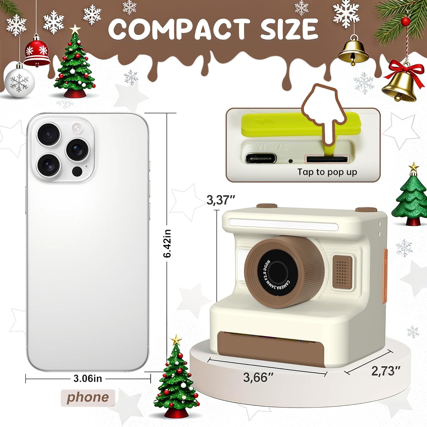 Kids Camera Instant Print, Instant Print Camera for Kids with 32GB SD Card, Toddler Gift for Ages 6-12, Grayscale Printing No Ink Needed Thermal Printer, 48MP FHD Video, 2.4" Screen - Image 6