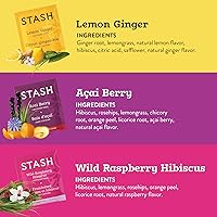 Vista 3 de Stash Tea - Té de hierbas afrutado con 6 sabores, 6 cajas con 18-20 bolsas de té cada una