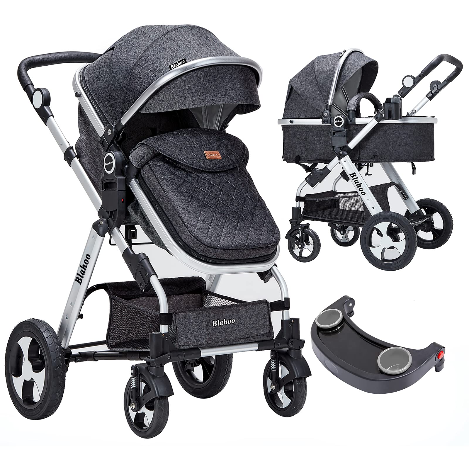 Blahoo Baby Stroller for Newborn, 2 in1 High Landscape Stroller