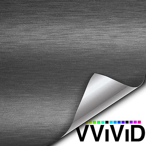 Miniatura 8 de VViViD XPO Rollo de vinilo de 5 pies de acero metálico cepillado gris plomizo con tecnología de liberación de aire (5 x 1 pies)
