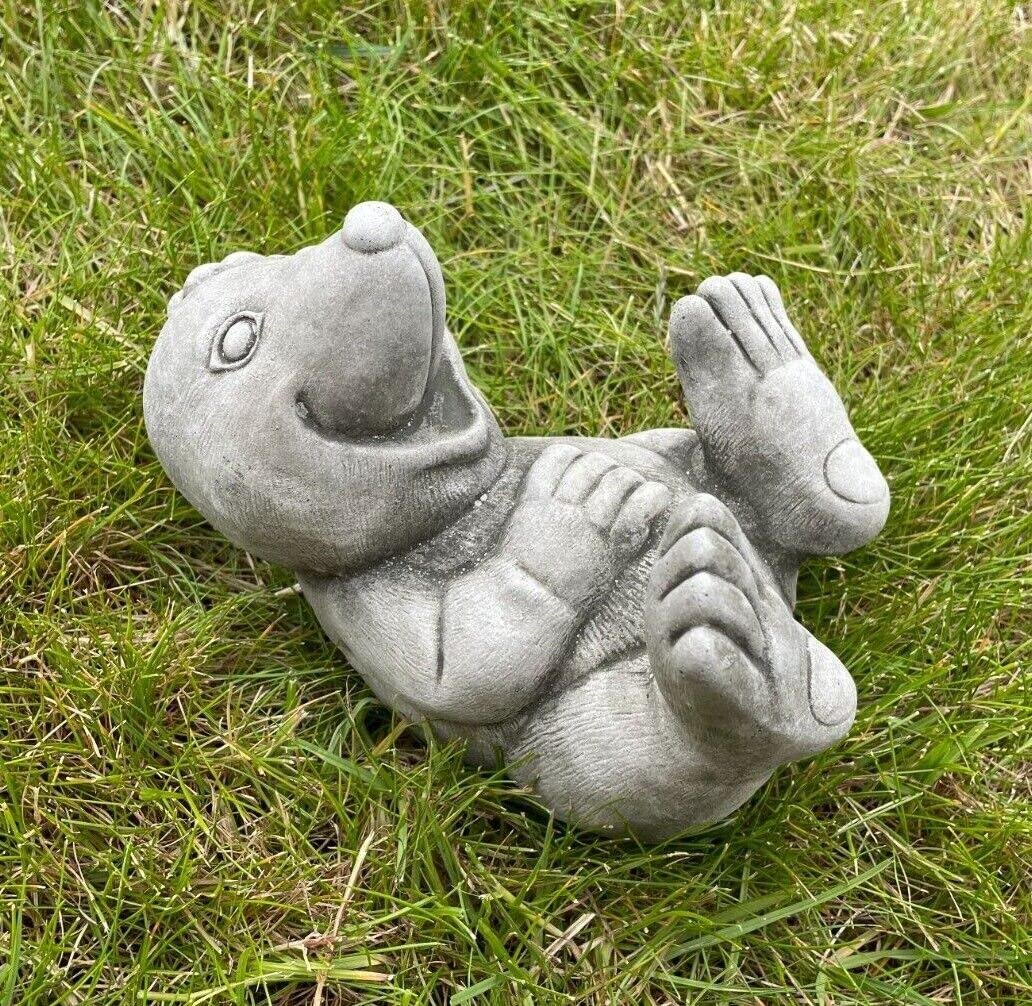 Burgess Home & Garden Grey Mole Stone Garden Statue | Outdoor Animal Sculpture Decoration Farm Ornament