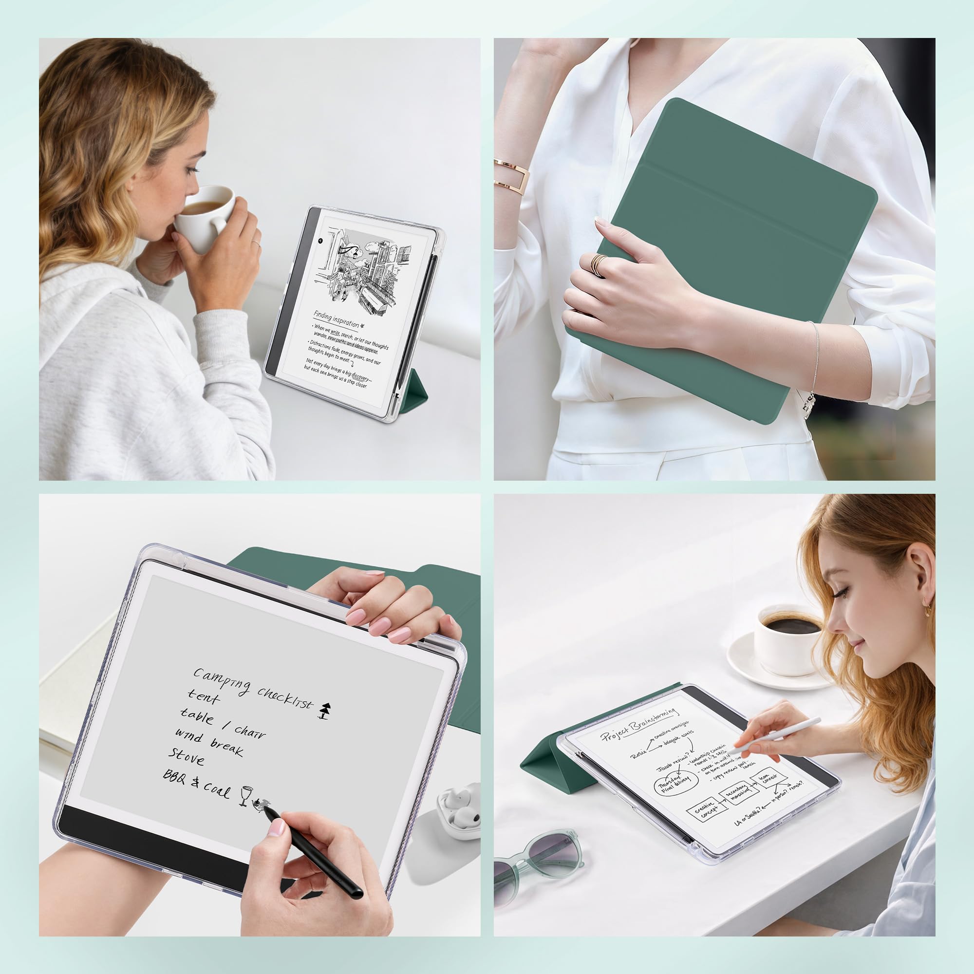 Magnetische 2-in-1 Dreifachhülle für 10,2" Kindle Scribe 2022/2024