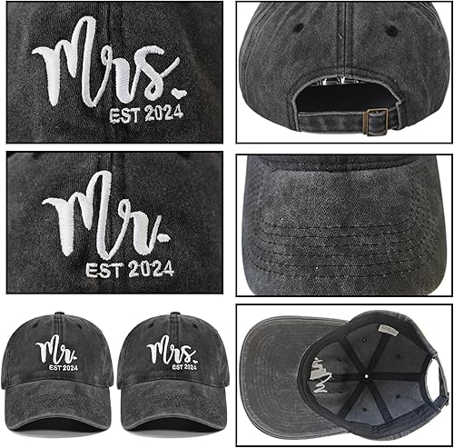 Miniatura 6 de Regalos de señor y señora, sombreros de señor y señora para novia, regalos de compromiso, regalos de boda para parejas