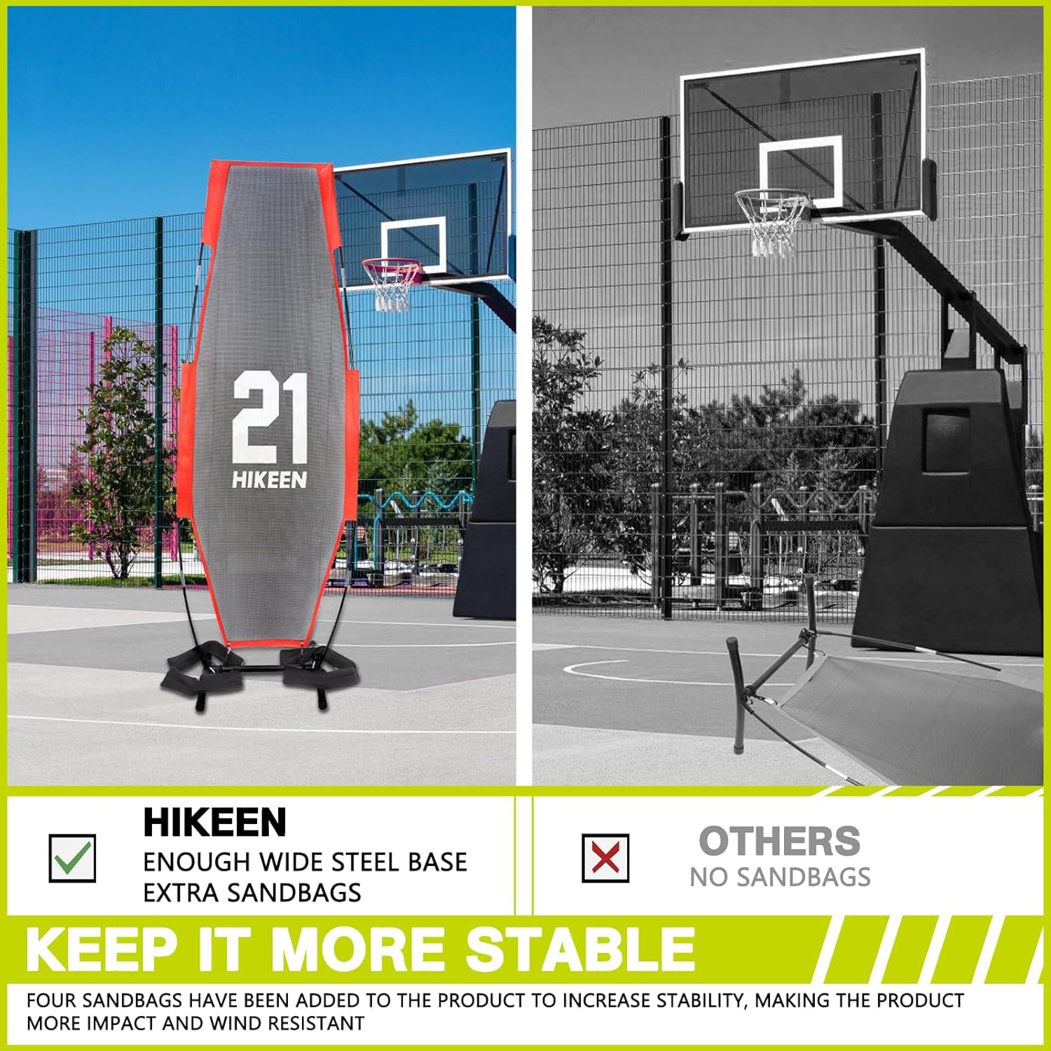 Hikeen Höhenverstellbar Basketball Konfrontation Trainingsmodell, Basketball Training Equipment Dummy für das Basketballtraining, Verteidigungs Mannequin mit 2 Stangengrößen + 4 Sandsäcke
