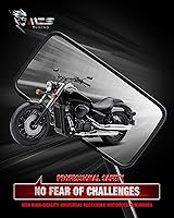 Vista 8 de Espejos rectangulares para motocicleta MZS, 10 mm 8 mm, espejo lateral de vista trasera ajustable para mini moto, manillar negro, universal