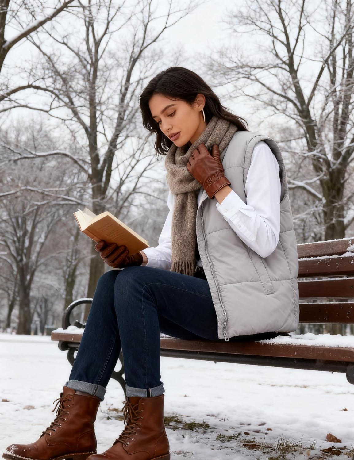 Daacee Women's Oversized Puffer Vest Lightweight Warm Sleeveless Puffy Bubble Outerwear Jackets Coats with Pockets - Image 5