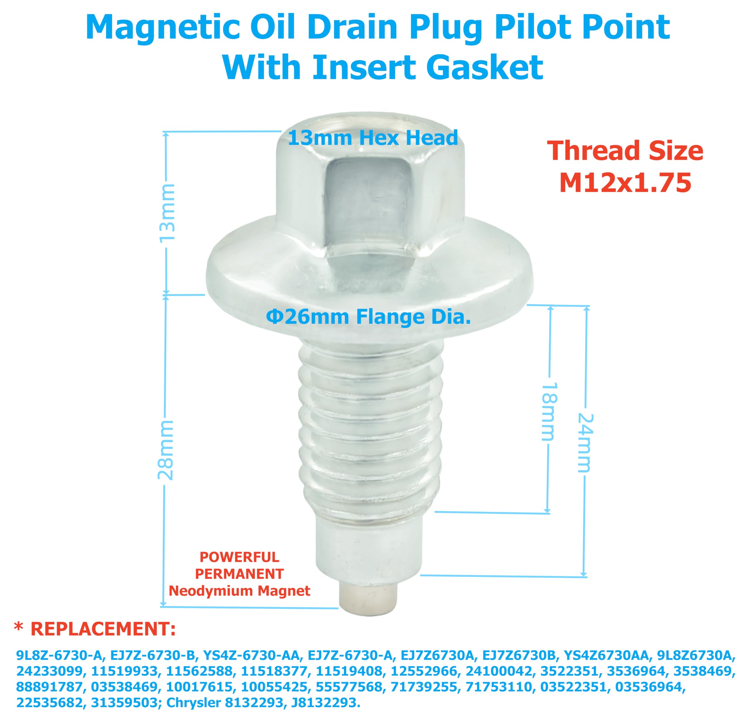 Voor M12 X 1.75 Magnetische Afvoerplug - Olie Afvoerplug Legering Magnetische Olie Afvoerplug Schroef Pan Bout Modificatie M12 X 1.25 (M12 X 1.75 Voor M12 X 1.75 Magnetische Afvoerplug - Olie Afvoerplug Legering Magnetische Olie Afvoerplug Schroef Pan Bout Modificatie M12 X 1.25 (M12 X 1.75