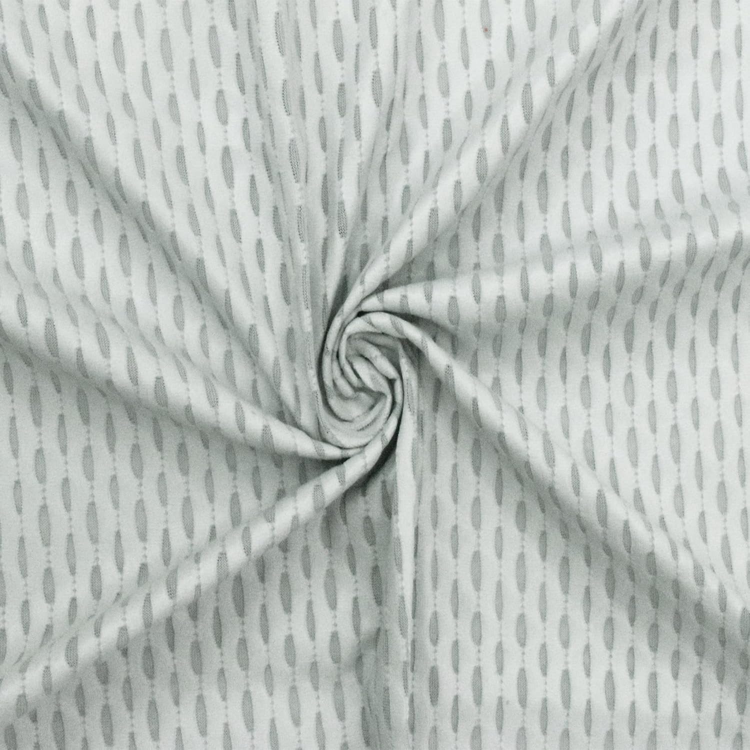 Light Cold Gray Famous Maker Stretch Mesh Yoga Activewear Fabric by The Yard, 5yd Length