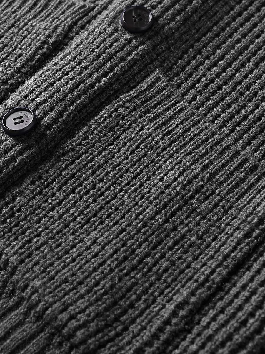 Męski Shall Collar Pullover Casual Slim Fit Gruby kardigan
