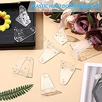 Vista 4 de Maitys Soportes de sujeción de plástico transparente para persianas horizontales de 2 pulgadas, puertas (4 piezas)